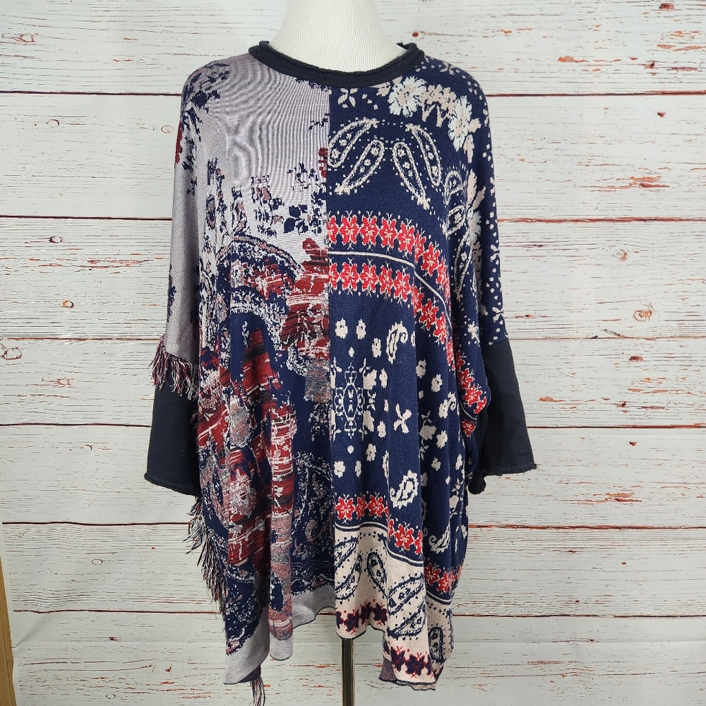 FREE PEOPLE Pieced With Paisley Tunic size M/L - Picture 3 of 10